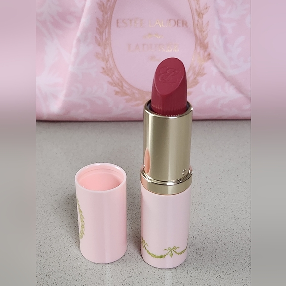 Estée Lauder x Ladurée Lipstick & Limited Edition Lip Gloss with Cosmetic Bag - Picture 3 of 10
